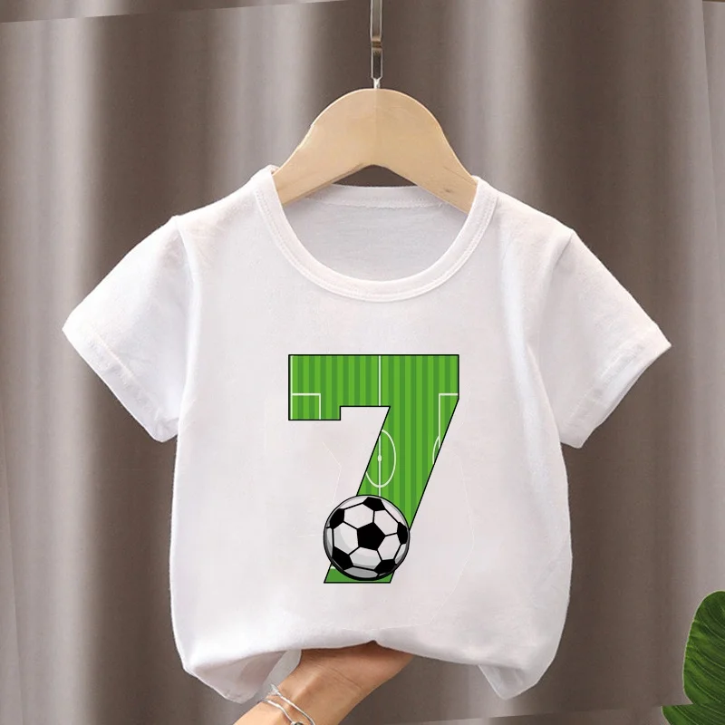 Summer New Boys Girls Football T Shirts Birthday Shirt 1-12 Years Boy Soccer Sport T-Shirt For Kids Birthday Gift Tshirt Tops
Summer New Boys Girls Football T Shirts Birthday Shirt 1-12 Years Boy Soccer Sport T-Shirt For Kids Birthday Gift Tshirt Tops