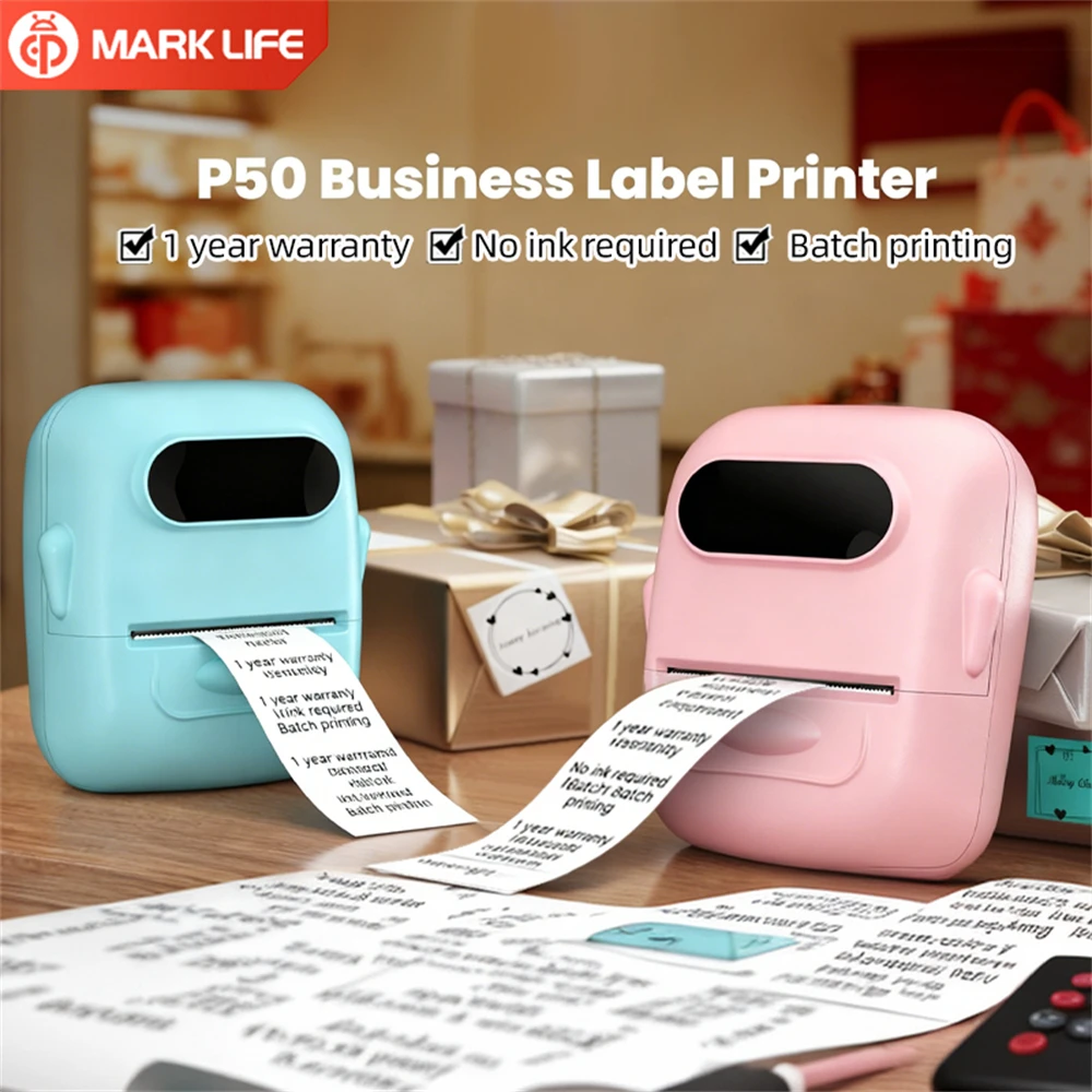 Marklife Wireless Label Printer P50 Inkless Blue-tooth Thermal Label Maker Adhesive Label Sticker Machine DIY Pattern Barcode
Marklife Wireless Label Printer P50 Inkless Blue-tooth Thermal Label Maker Adhesive Label Sticker Machine DIY Pattern Barcode
