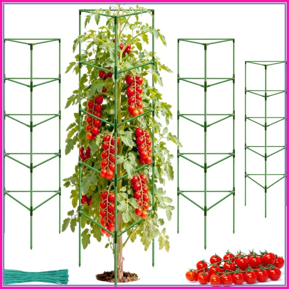 72 Inch Extra Tall Tomato Cages for Garden, 4 Pack Heavy Duty Metal Plant Support Stakes, Adjustable Trellis for Climbing Plants
72 Inch Extra Tall Tomato Cages for Garden, 4 Pack Heavy Duty Metal Plant Support Stakes, Adjustable Trellis for Climbing Plants