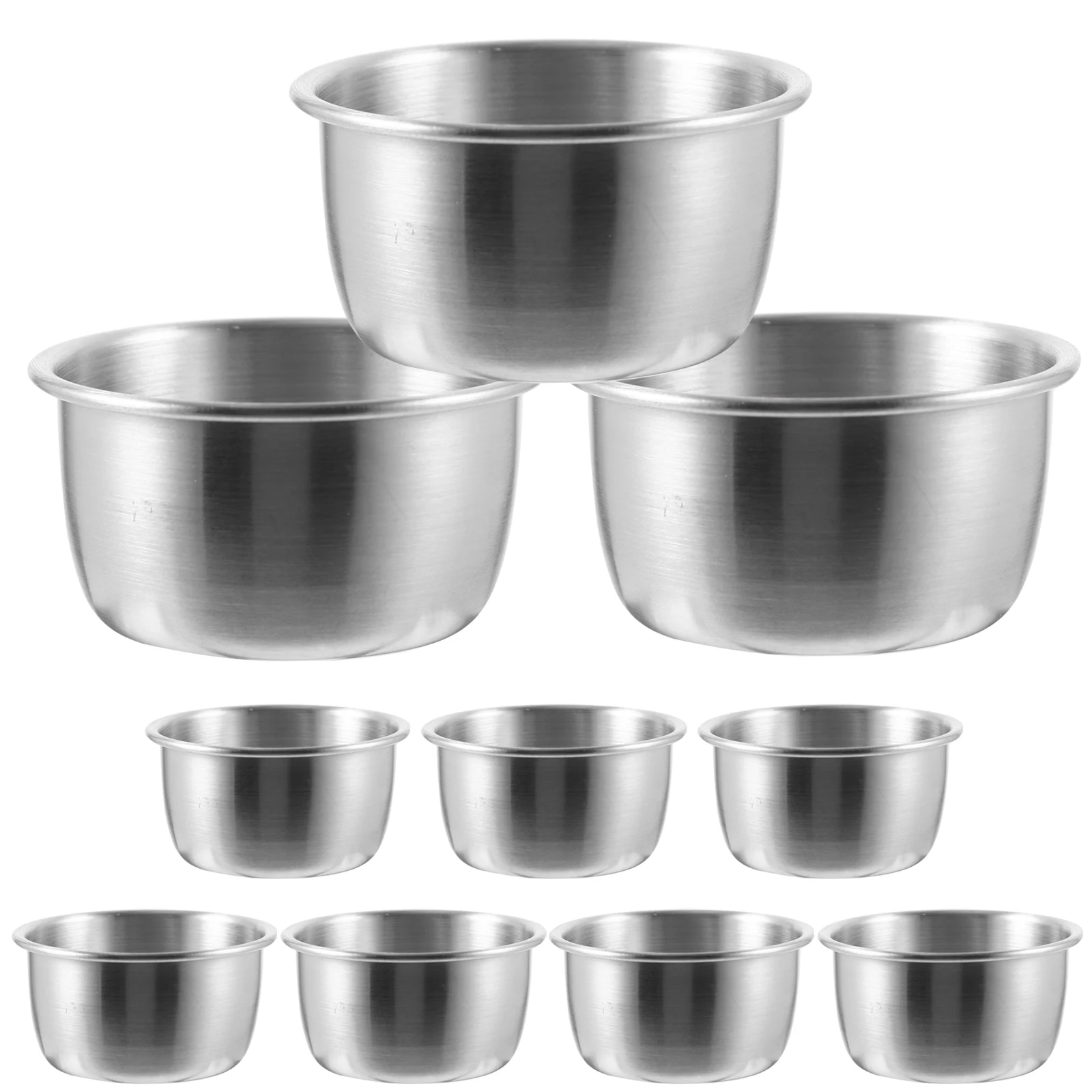 10 Pcs Stainless Steel Sauce Cups Reusable Containers Dropper Resistance Ideal BBQ Picnics Home Dining
10 Pcs Stainless Steel Sauce Cups Reusable Containers Dropper Resistance Ideal BBQ Picnics Home Dining