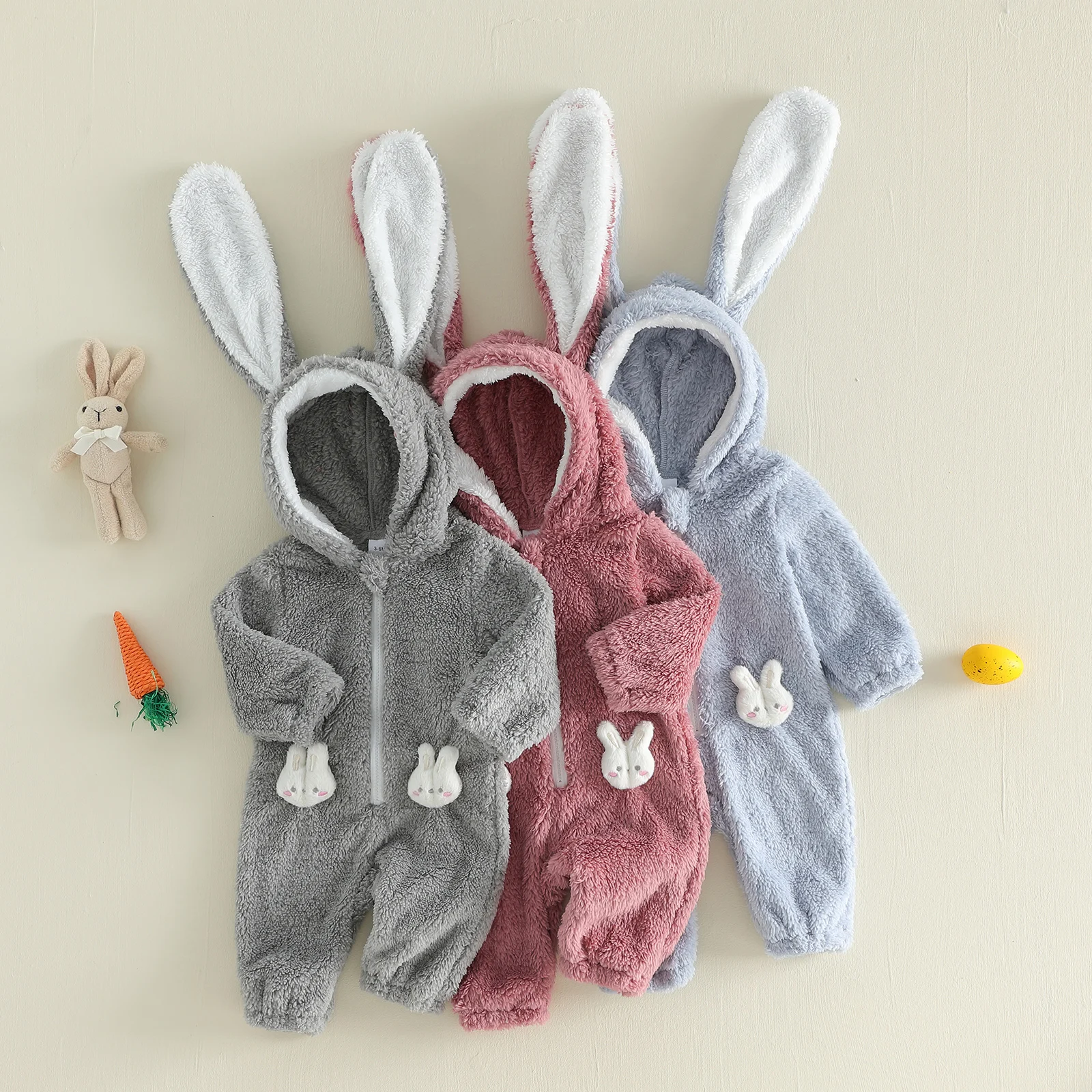 Infant Girl Boy Easter Rompers Long Sleeve Hooded Spring Zipper Fleece Cute Rabbit Jumpsuit
Infant Girl Boy Easter Rompers Long Sleeve Hooded Spring Zipper Fleece Cute Rabbit Jumpsuit