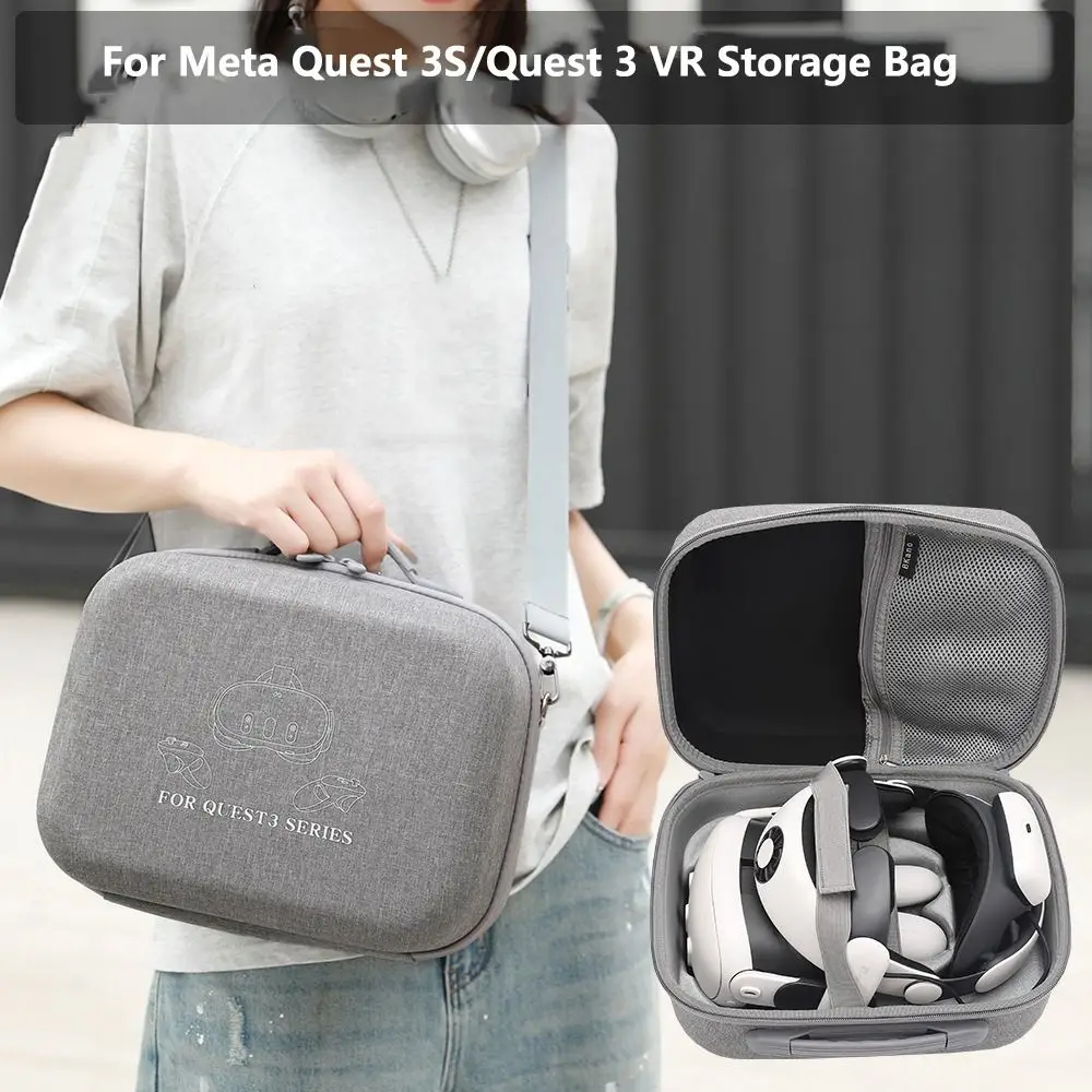 Shockproof VR Glasses Storage Bag with Shoulder Belt Large Capacity VR Shoulder Bag Anti-fall Anti-Scratch for QUEST 3/3S
Shockproof VR Glasses Storage Bag with Shoulder Belt Large Capacity VR Shoulder Bag Anti-fall Anti-Scratch for QUEST 3/3S