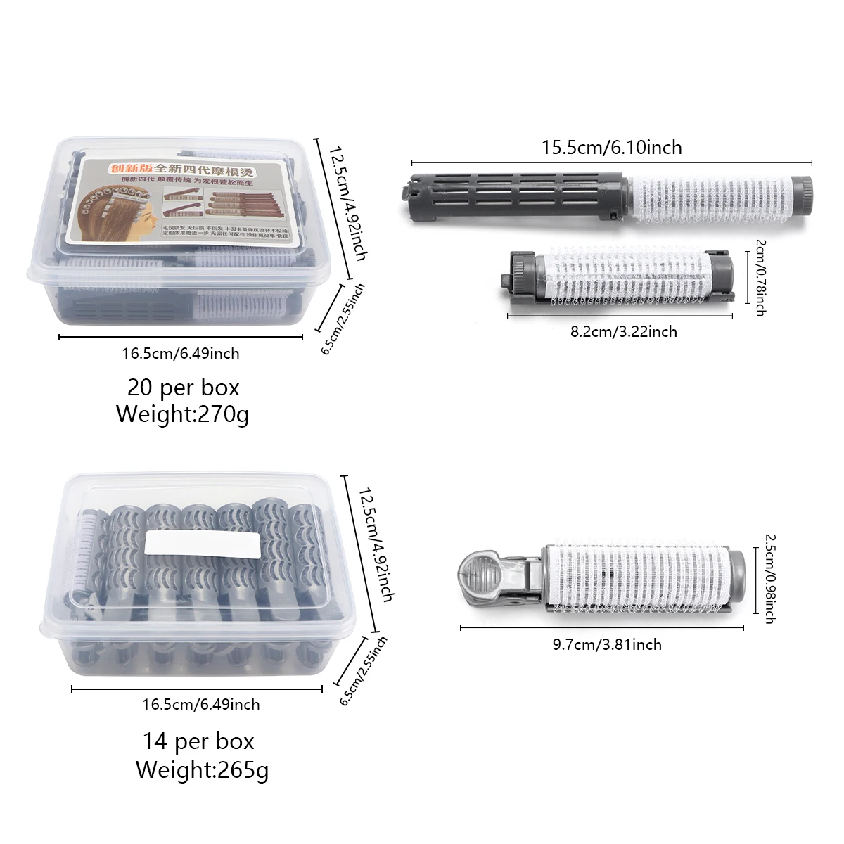 Hair Rollers Set - 20/14Pcs Hook Loop Root Lift Perm Rods, Salon Volume Booster for Women Long Short Hair Spiral Purm Rod
Hair Rollers Set - 20/14Pcs Hook Loop Root Lift Perm Rods, Salon Volume Booster for Women Long Short Hair Spiral Purm Rod