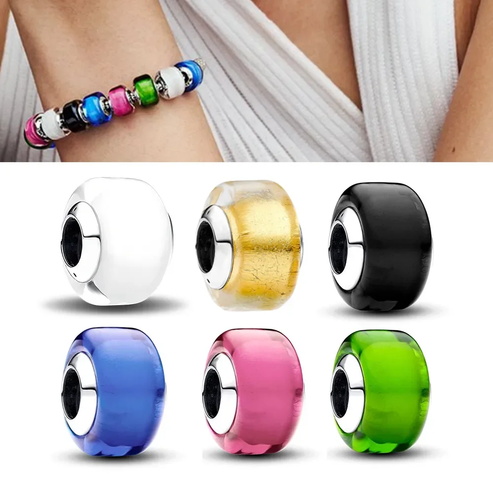 Sterling Silver 925 Colorful Fashion Glass Bead Fit Original Charming Bracelet Bangle for Women Fine Jewelry Diy Gift
Sterling Silver 925 Colorful Fashion Glass Bead Fit Original Charming Bracelet Bangle for Women Fine Jewelry Diy Gift