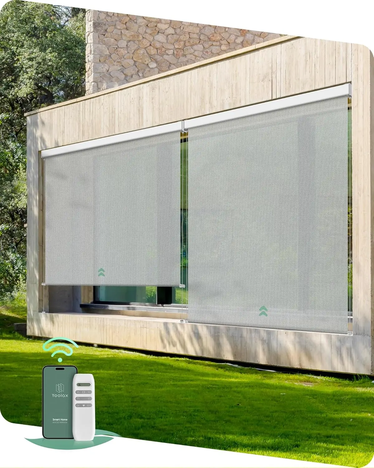 Motorized Outdoor Shades Smart Retractable Patio Screens with App & Remote Control, Electric Blinds for Porch Patio Waterproof
Motorized Outdoor Shades Smart Retractable Patio Screens with App & Remote Control, Electric Blinds for Porch Patio Waterproof