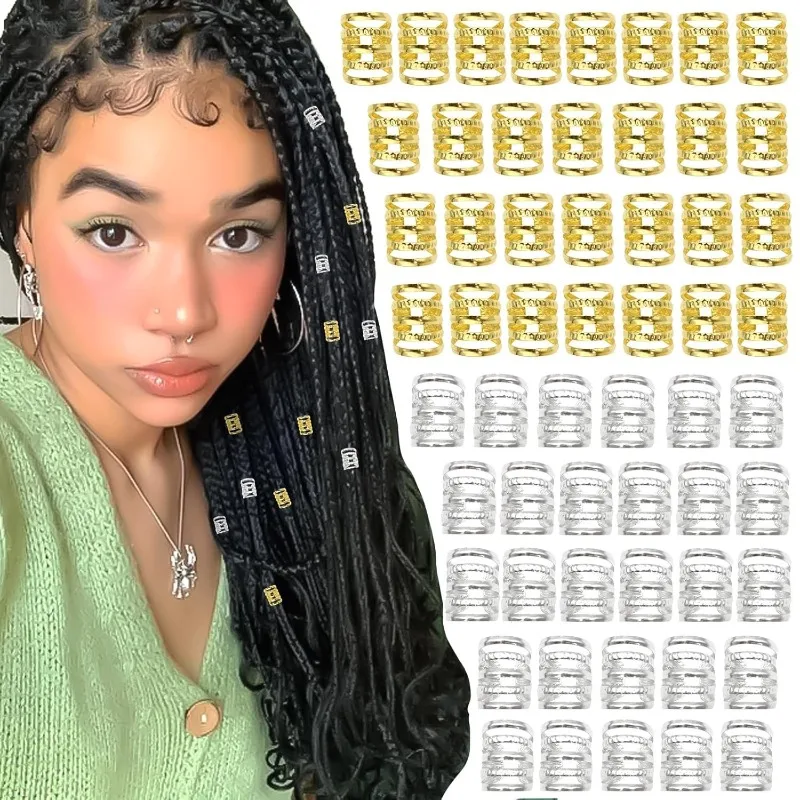 100PCS Gold Silver Dreadlocks Hair Hoops Combo Pack Bulk Metal Braid Cuffs Tarnish Resistant Secured Grip for DIY Boho Hairstyle
100PCS Gold Silver Dreadlocks Hair Hoops Combo Pack Bulk Metal Braid Cuffs Tarnish Resistant Secured Grip for DIY Boho Hairstyle