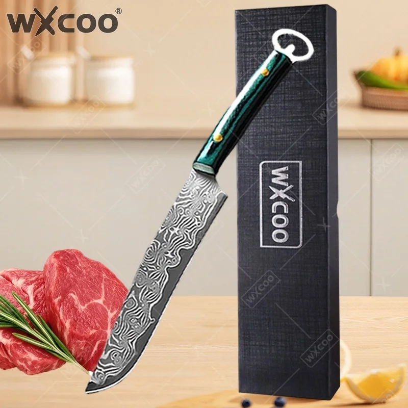 WXCOOProfessional Kitchen Knives Fruit Slicing Damascus Steel Chef Knife Utility Knife Wooden Handle with box for Cooking
WXCOOProfessional Kitchen Knives Fruit Slicing Damascus Steel Chef Knife Utility Knife Wooden Handle with box for Cooking