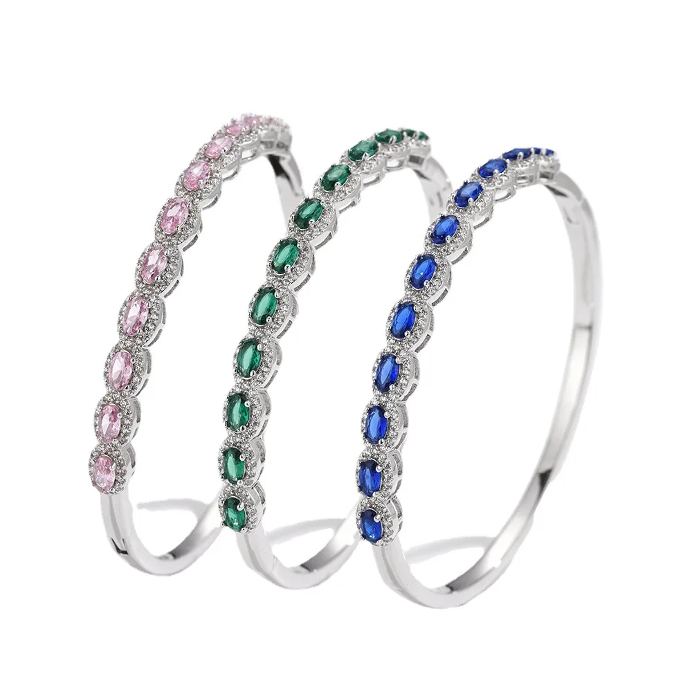 High-End Dopamine Rainbow Bangle - Super Sparkle Tourmaline Gem, Full-Zircon Light Luxury Fashion Handpiece
High-End Dopamine Rainbow Bangle - Super Sparkle Tourmaline Gem, Full-Zircon Light Luxury Fashion Handpiece