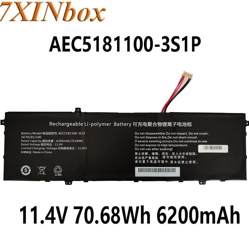 7XINbox AEC5181100-3S1P 11.4V 70.68Wh 6200mAh Laptop Battery For IPASON maxbook P1 pro Series
7XINbox AEC5181100-3S1P 11.4V 70.68Wh 6200mAh Laptop Battery For IPASON maxbook P1 pro Series