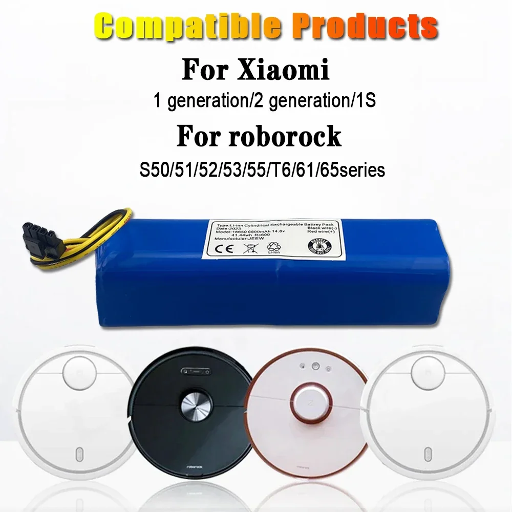 14.4V 6800mAh 4S2P Battery pack ,Replacement For XiaoMi Lydsto R1 Roidmi Eve Viomi S9 Dreame D9 Robot Vacuum Cleaner battery
14.4V 6800mAh 4S2P Battery pack ,Replacement For XiaoMi Lydsto R1 Roidmi Eve Viomi S9 Dreame D9 Robot Vacuum Cleaner battery
