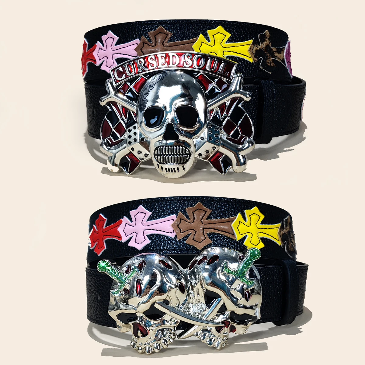 Ремень с черепом, мужские ремни в стиле пастушки в стиле вестерн для женщин, ремень из искусственной кожи в стиле кантри, роскошные дизайнерские бренды, красочные джинсы с крестообразным поясом
Ремень с черепом, мужские ремни в стиле пастушки в стиле вестерн для женщин, ремень из искусственной кожи в стиле кантри, роскошные дизайнерские бренды, красочные джинсы с крестообразным поясом