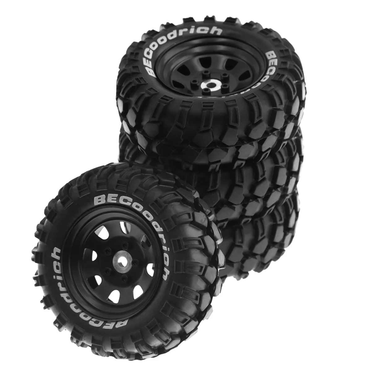 4Pcs 93mm Metal 1.9Inch Beadlock Wheel Rim Rubber Tire Set for 1/10 RC Crawler Car ,12mm Adapter,Black
4Pcs 93mm Metal 1.9Inch Beadlock Wheel Rim Rubber Tire Set for 1/10 RC Crawler Car ,12mm Adapter,Black