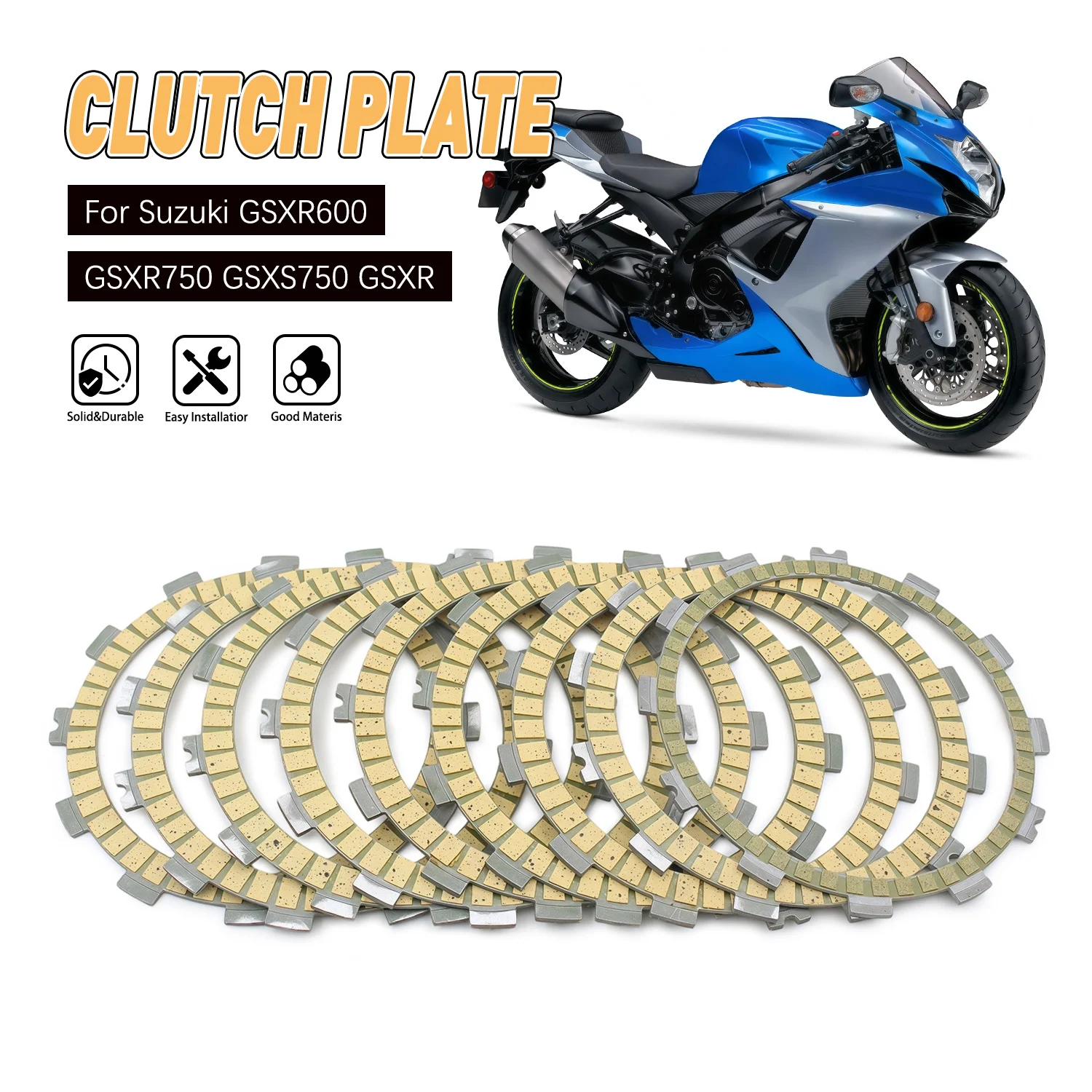 Motorcycle Clutch Friction Plate Disc Kit For Suzuki GSXR750 2006-2021 GSXR600 2008-2021 GSXS750 2015-2020 GSXR 600 750 GSXS
Motorcycle Clutch Friction Plate Disc Kit For Suzuki GSXR750 2006-2021 GSXR600 2008-2021 GSXS750 2015-2020 GSXR 600 750 GSXS