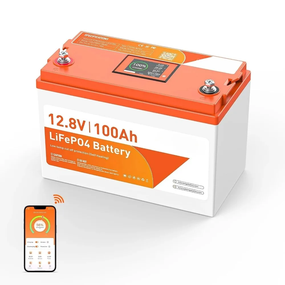 12V 100AH Group 24 Self-Heating LiFePO4 Lithium Battery with Touchable Smart Display & APP Monitoring, Built-in, Customized
12V 100AH Group 24 Self-Heating LiFePO4 Lithium Battery with Touchable Smart Display & APP Monitoring, Built-in, Customized