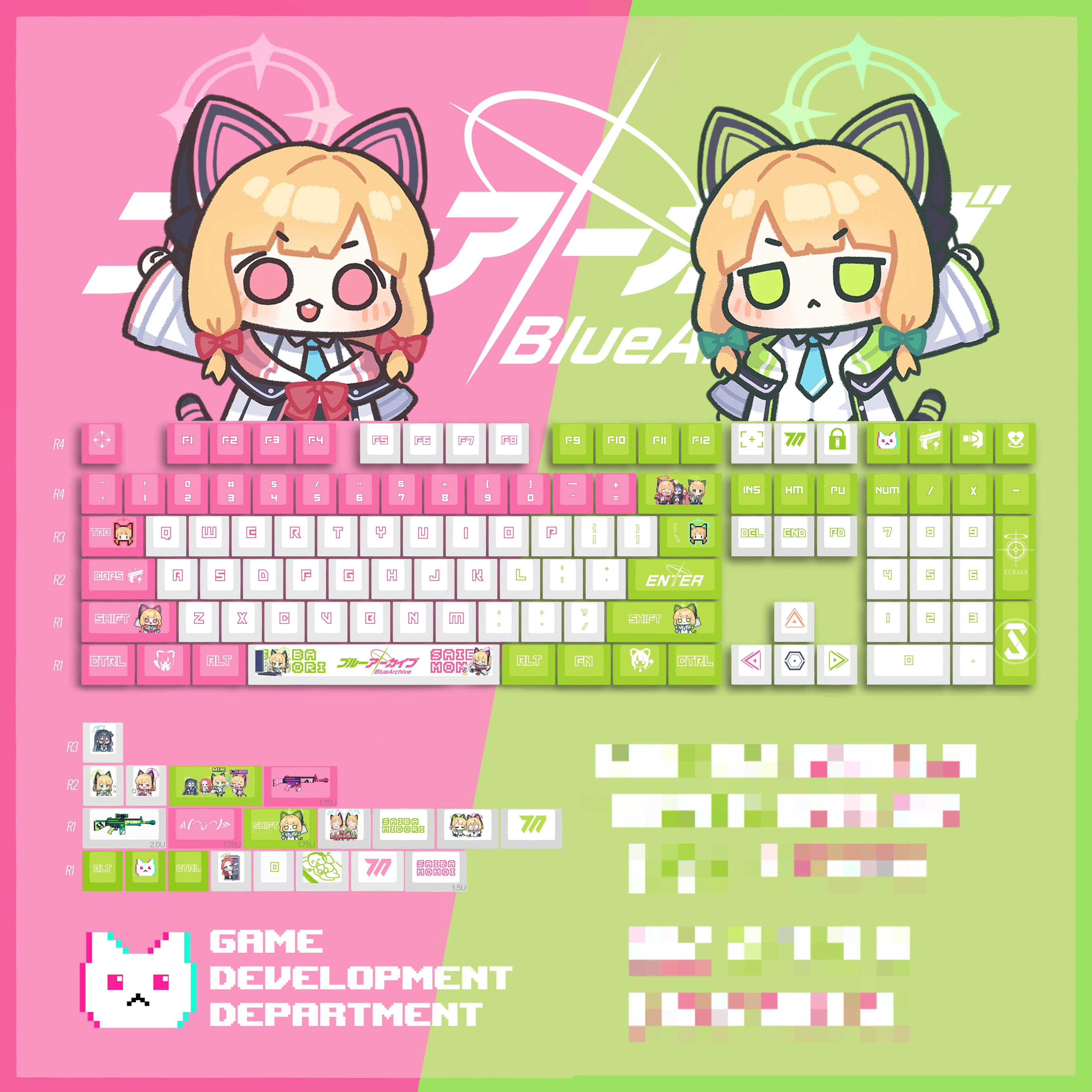 MOMOI Мидори Keycap синяя игра Аниме Keycap 128 клавиш cherry pbt розовый зеленый белый милые Мультяшные колпачки
MOMOI Мидори Keycap синяя игра Аниме Keycap 128 клавиш cherry pbt розовый зеленый белый милые Мультяшные колпачки
