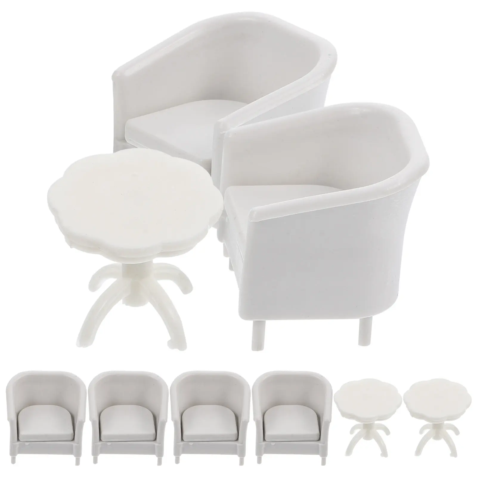 9Pcs Plastic Mini Table and Chair Set for Dollhouse Decoration Miniature Furniture Models Realistic Tiny House Decor
9Pcs Plastic Mini Table and Chair Set for Dollhouse Decoration Miniature Furniture Models Realistic Tiny House Decor