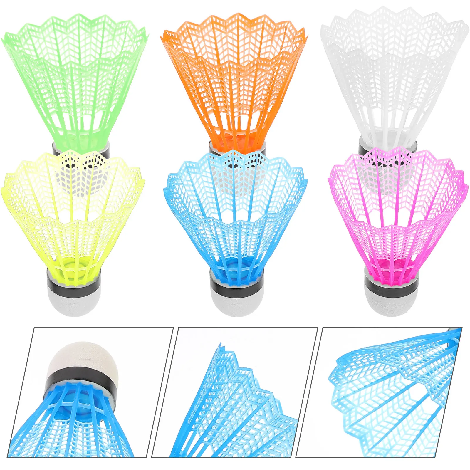 12Pcs Decorative Plastic Badminton Shuttlecocks Multi Use Colored Sports Shuttlecocks for Daily Fitness Training Badminton
12Pcs Decorative Plastic Badminton Shuttlecocks Multi Use Colored Sports Shuttlecocks for Daily Fitness Training Badminton