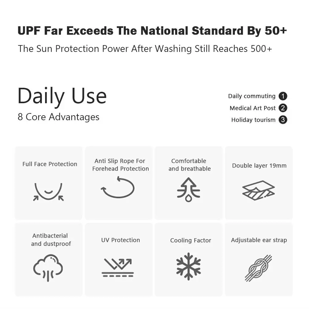 Маска для защиты от солнца из 100% шелка, UPF50+, полная защита от УФ-излучения, гладкая, для велоспорта и активного отдыха на природе
Маска для защиты от солнца из 100% шелка, UPF50+, полная защита от УФ-излучения, гладкая, для велоспорта и активного отдыха на природе
