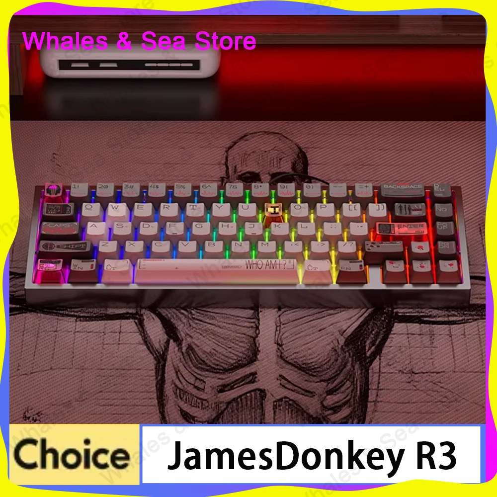 JamesDonkey R3 TMR 8K Magnetic Switch Keyboard Wired Aluminium Mechanical Keyboard 8000Hz RT0.01mm Gaming Keyboard PC Accessory
JamesDonkey R3 TMR 8K Magnetic Switch Keyboard Wired Aluminium Mechanical Keyboard 8000Hz RT0.01mm Gaming Keyboard PC Accessory