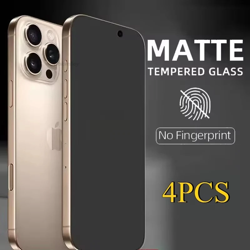 4pcs Frosted Screen Protectors Tempered Glass For iPhone 17 Air 16 15 14 Plus 13 12 11 Pro XSMAX XR 7 8 Plus SE Matte Glass Film
4pcs Frosted Screen Protectors Tempered Glass For iPhone 17 Air 16 15 14 Plus 13 12 11 Pro XSMAX XR 7 8 Plus SE Matte Glass Film