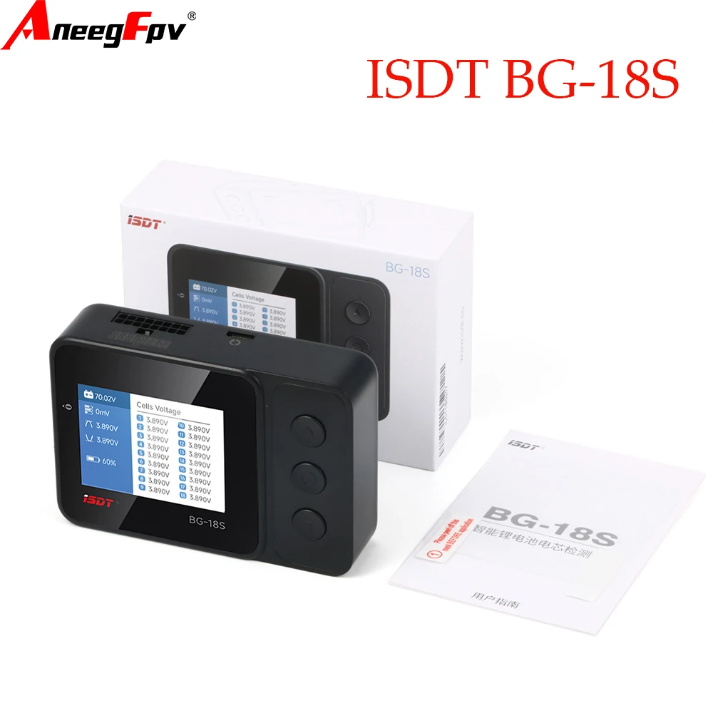 ISDT BG-18S Battery Checker 1-18S LiPo LiFe LiHv Battery Voltage Tester Capacity Meter for RC Helicopter Airplane Car
ISDT BG-18S Battery Checker 1-18S LiPo LiFe LiHv Battery Voltage Tester Capacity Meter for RC Helicopter Airplane Car