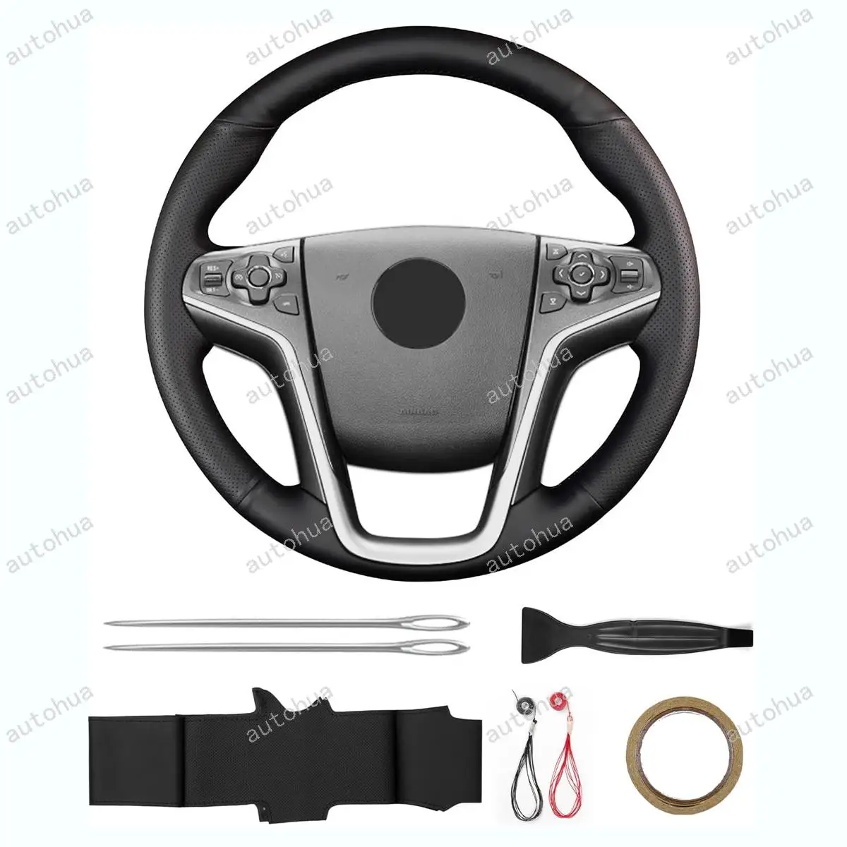 Hand Stitched Steering Wheel Leather Cover for Buick 2014 Lacrosse Non-Slip Breathable Microfiber Leather
Hand Stitched Steering Wheel Leather Cover for Buick 2014 Lacrosse Non-Slip Breathable Microfiber Leather