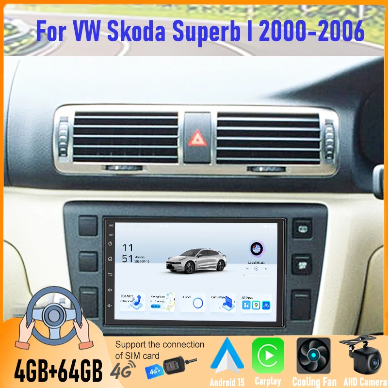 2DIN Android Car Radio 7'' 4+64GB for Skoda Superb I 2000-2006 with GPS Navi Apple CarPlay Android Auto BT FM Camera Head Unit
2DIN Android Car Radio 7'' 4+64GB for Skoda Superb I 2000-2006 with GPS Navi Apple CarPlay Android Auto BT FM Camera Head Unit