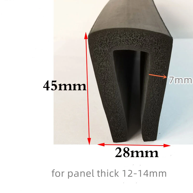 EPDM Rubber Foam Sealing Sponge U Strip Glass Metal Car Wood Panel Edge Encloser Shield 45x28mm Black
EPDM Rubber Foam Sealing Sponge U Strip Glass Metal Car Wood Panel Edge Encloser Shield 45x28mm Black