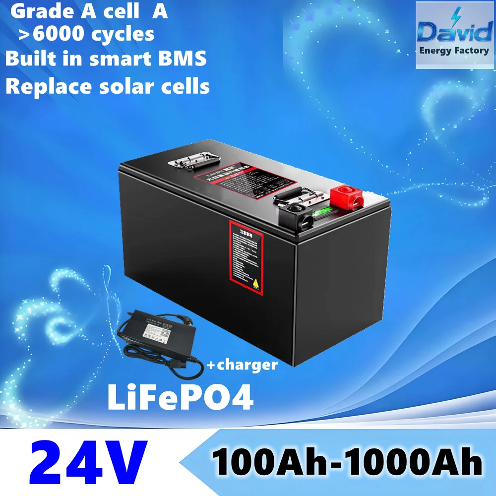 DV 24V Замените солнечные элементы LiFePO4 Аккумулятор 300 Ач 200 Ач 400 Ач 500 Ач 600 Ач 800 Ач 1000 Ач со интеллектуальными BMS 6000+ циклов Ячейки класса A
DV 24V Замените солнечные элементы LiFePO4 Аккумулятор 300 Ач 200 Ач 400 Ач 500 Ач 600 Ач 800 Ач 1000 Ач со интеллектуальными BMS 6000+ циклов Ячейки класса A
