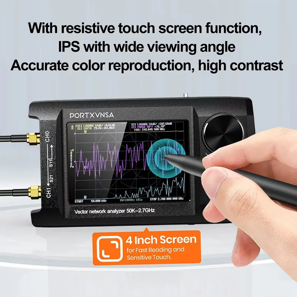 Wishcolor VNA-H4 Plus 50kHz-2.7GHz Portable Handheld Vector Network Antenna Analyzer with 4-inch IPS LCD
Wishcolor VNA-H4 Plus 50kHz-2.7GHz Portable Handheld Vector Network Antenna Analyzer with 4-inch IPS LCD