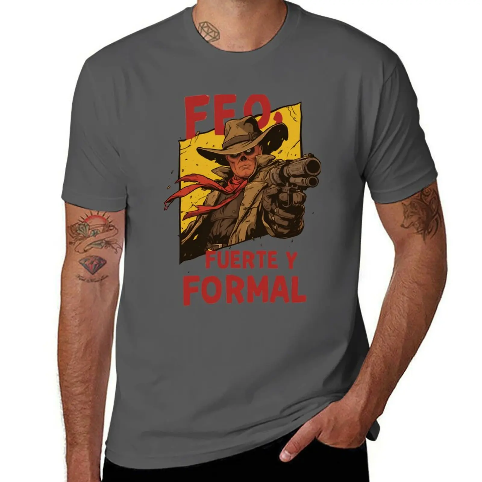 Ghoul Apocalyptic Cowboy y Fuerte - Post Formal Feo, T-Shirt Large Size Loose Casual Tee
Ghoul Apocalyptic Cowboy y Fuerte - Post Formal Feo, T-Shirt Large Size Loose Casual Tee