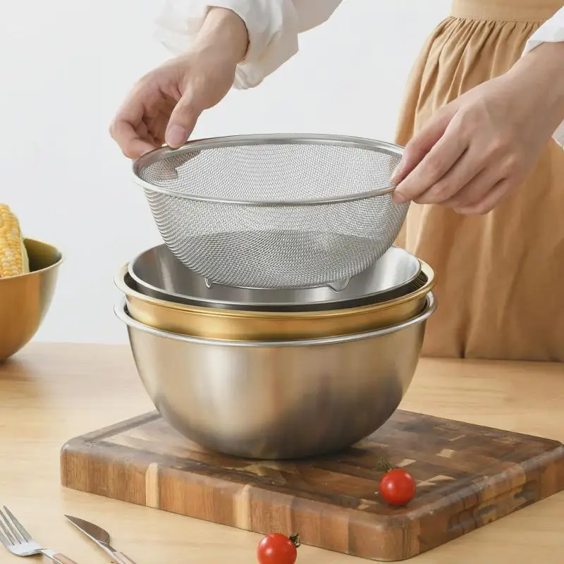 Stainless Steel 304 Fruit Washing Basket Drainage Kitchen Set Sink Strainer Vegetable Rinse Tool Simple Design Home Use
Stainless Steel 304 Fruit Washing Basket Drainage Kitchen Set Sink Strainer Vegetable Rinse Tool Simple Design Home Use