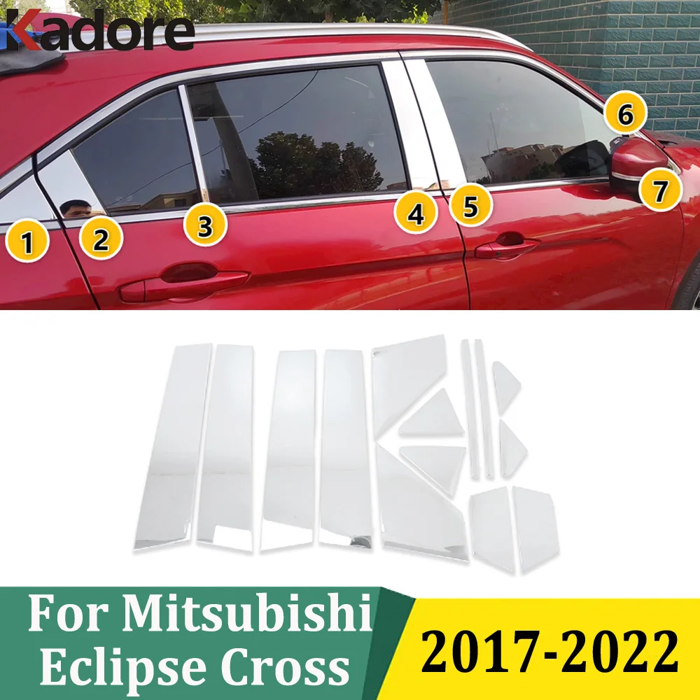 For Mitsubishi Eclipse Cross 2017-2021 2022 Stainless Steel Car Window Center Pillar Moldings Strips Cover Exterior Accessories
For Mitsubishi Eclipse Cross 2017-2021 2022 Stainless Steel Car Window Center Pillar Moldings Strips Cover Exterior Accessories