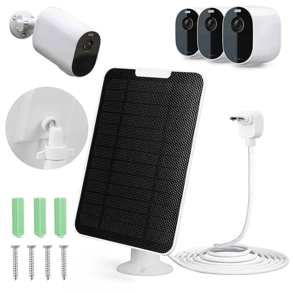 1/3 PCS 5W Solar Panel Charge W/ 9.8ft Micro USB Charging Cable Solar Battery Charger for Arlo Essential Spotlight/XL Spotlight
1/3 PCS 5W Solar Panel Charge W/ 9.8ft Micro USB Charging Cable Solar Battery Charger for Arlo Essential Spotlight/XL Spotlight
