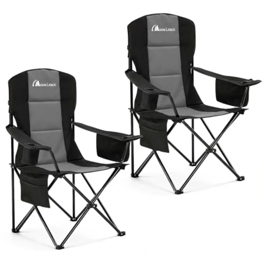 Heavy Duty Camping Chair for Outdoor Use Steel Frame Black 450LBS Capacity with Cup Holder Cooler Bag
Heavy Duty Camping Chair for Outdoor Use Steel Frame Black 450LBS Capacity with Cup Holder Cooler Bag
