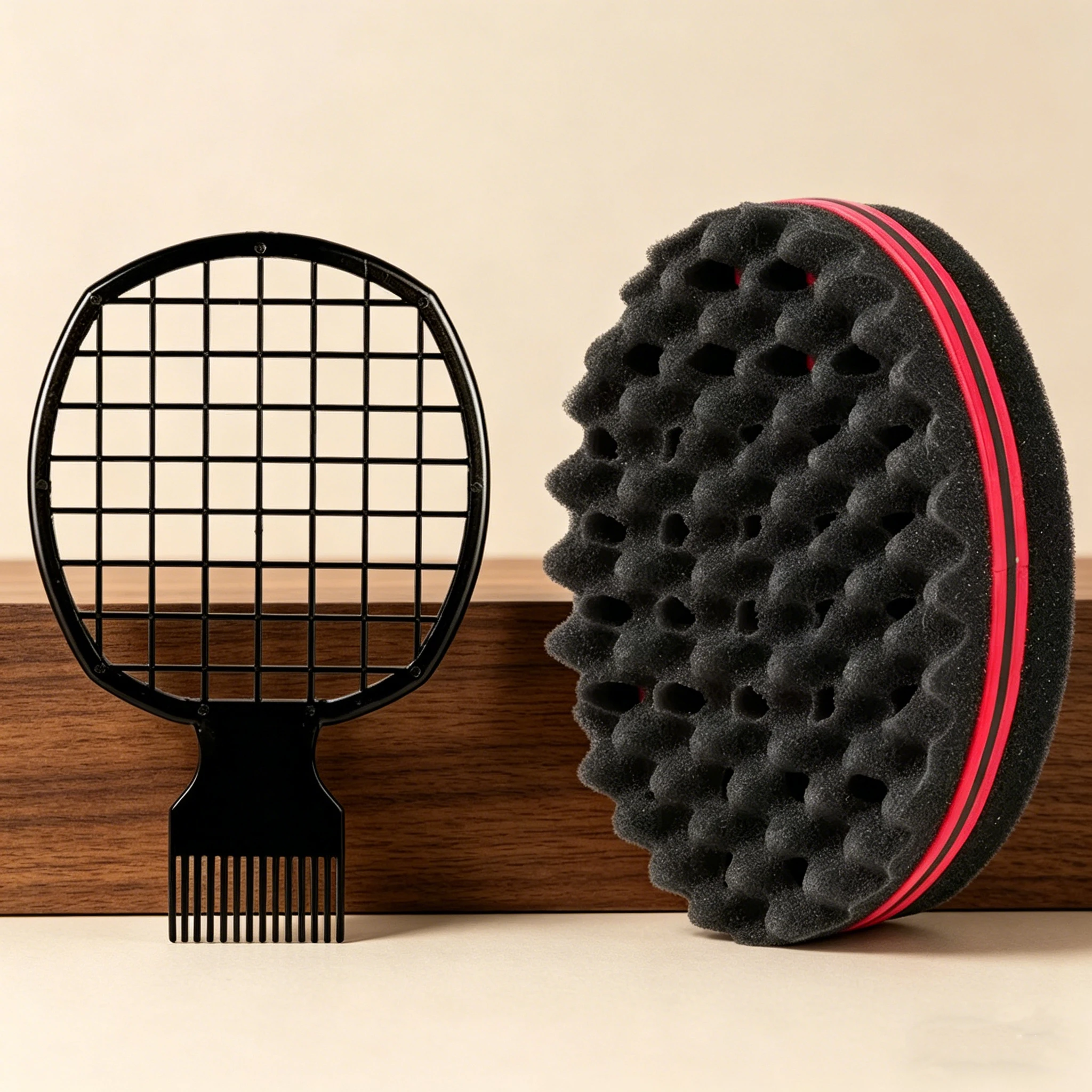 2-piece professional styling set for hairdressers, including a perm grid comb and curling sponge tool,special for real hair wigs
2-piece professional styling set for hairdressers, including a perm grid comb and curling sponge tool,special for real hair wigs