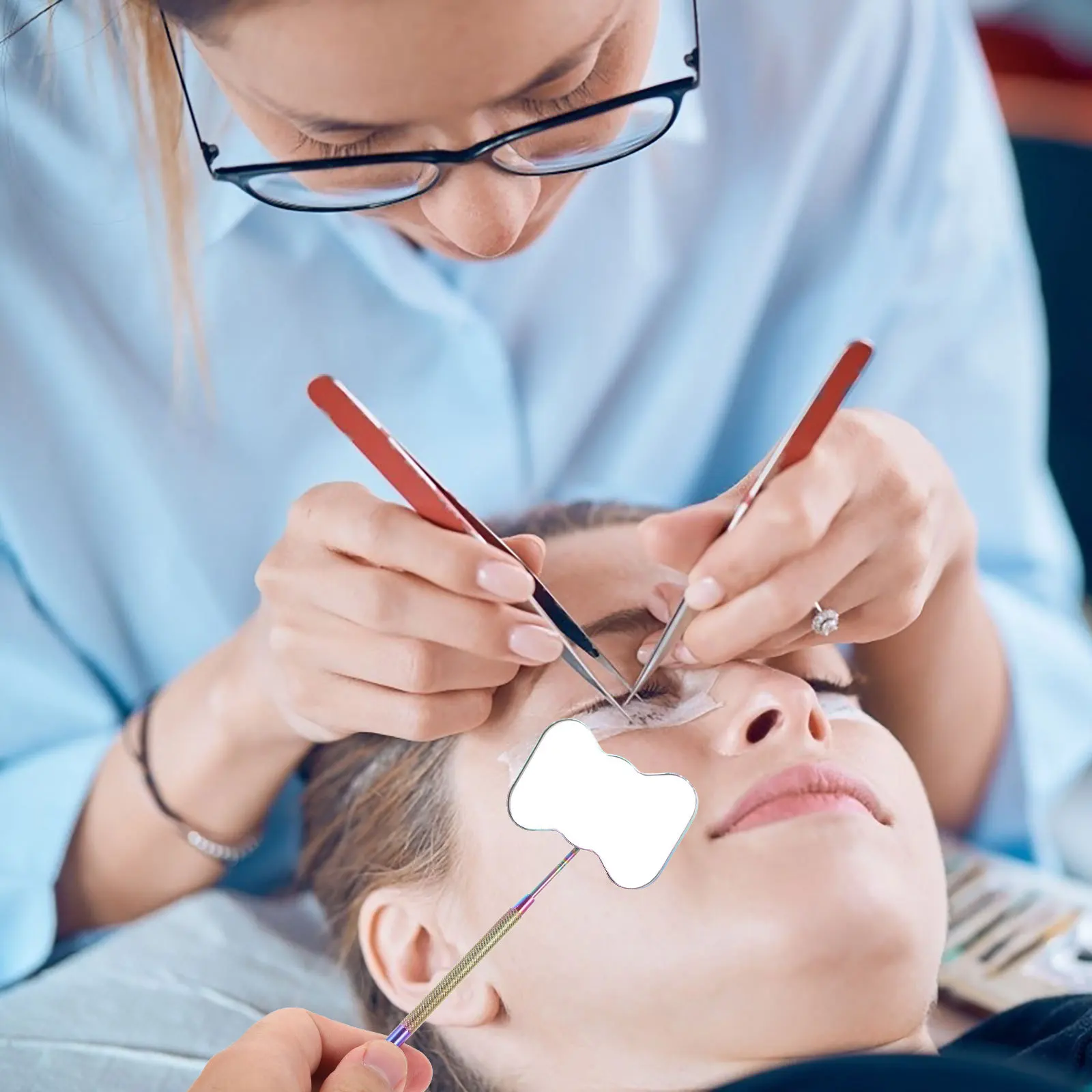 Anti-Fog Eyelash Extension Mirror Butterfly Shaped Stainless Steel Lash Handheld Makeup Tool For Home Salon Use
Anti-Fog Eyelash Extension Mirror Butterfly Shaped Stainless Steel Lash Handheld Makeup Tool For Home Salon Use