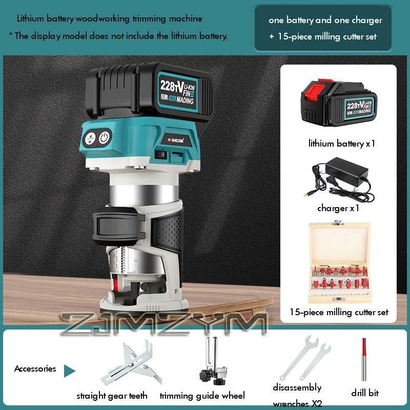 Brushless Hand Electric Trimmer Cordles 6 Speeds Wood Router 6-8mm Woodworking Engraving Slotting For Battery 21V
Brushless Hand Electric Trimmer Cordles 6 Speeds Wood Router 6-8mm Woodworking Engraving Slotting For Battery 21V