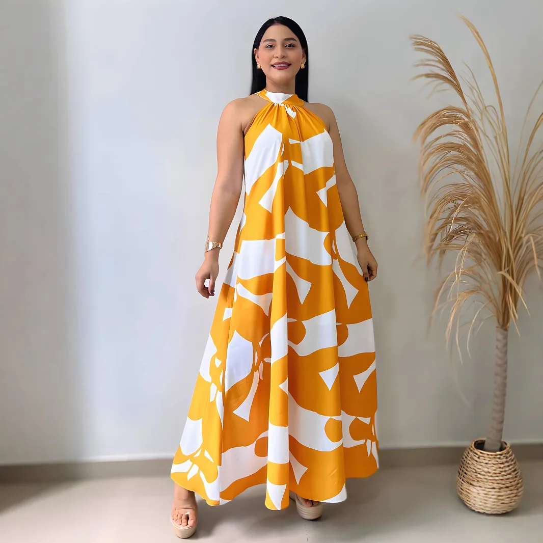 Fashionable And Comfortable Design Women's Seaside New Printed Halter Neck Summer Elegant Dress
Fashionable And Comfortable Design Women's Seaside New Printed Halter Neck Summer Elegant Dress