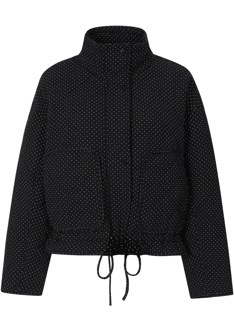 Женская модная хлопковая куртка UnderStr Bla с белым принтом в горошек, базовая теплая осенне-зимняя модель с воротником-стойкой и рукавами-буфами
Женская модная хлопковая куртка UnderStr Bla с белым принтом в горошек, базовая теплая осенне-зимняя модель с воротником-стойкой и рукавами-буфами