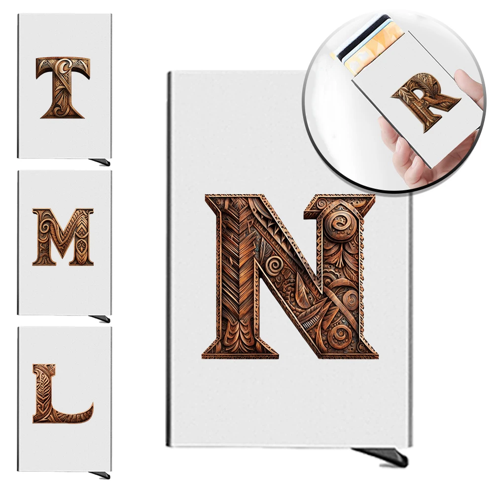 Pop-Up Cards Box Travel ID Card Credit Card Storage Cover Wood Art Letter Series Portable Wallet Metal Business Card Storage Box
Pop-Up Cards Box Travel ID Card Credit Card Storage Cover Wood Art Letter Series Portable Wallet Metal Business Card Storage Box