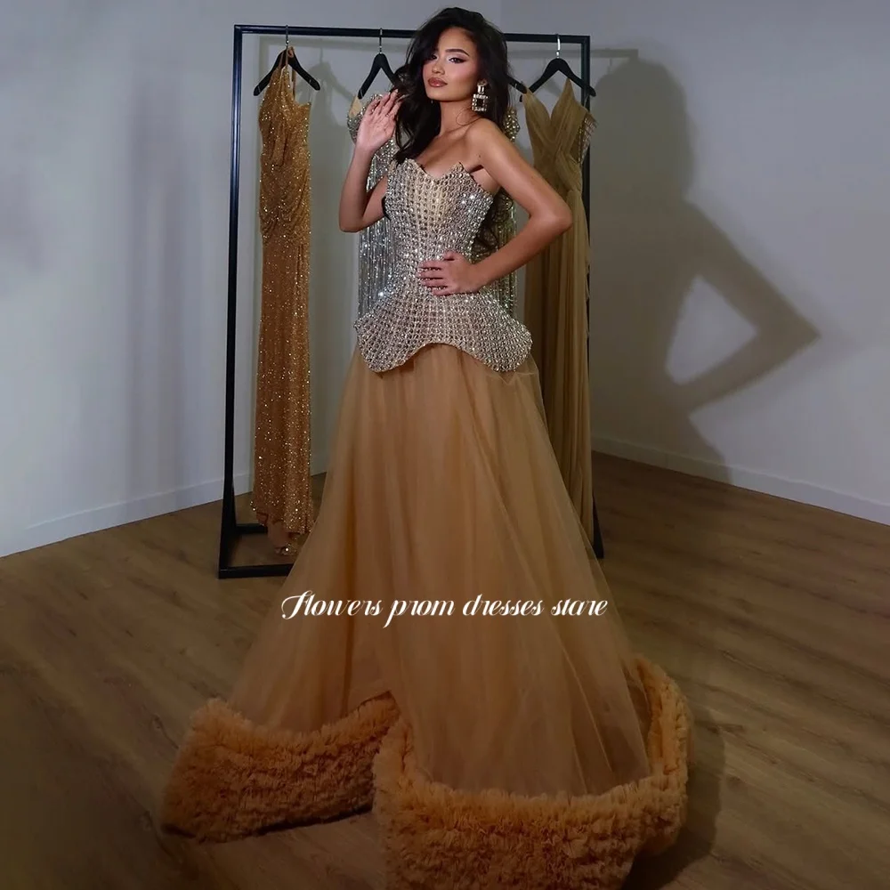 Flowers A Line Evening Dress with Crystal Stones Prom Gowns with Pleats Luxury Celebrity Gown vestidos de fiesta Customized
Flowers A Line Evening Dress with Crystal Stones Prom Gowns with Pleats Luxury Celebrity Gown vestidos de fiesta Customized