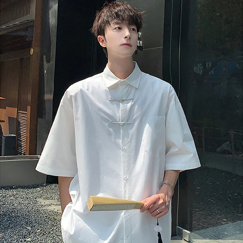 TFETTERS Brand New Chinese Style Shirt Men 2024 Metal Buckle Tang Costume Vintage Plain Shirt for Male Half Sleeve Casual Tops
TFETTERS Brand New Chinese Style Shirt Men 2024 Metal Buckle Tang Costume Vintage Plain Shirt for Male Half Sleeve Casual Tops