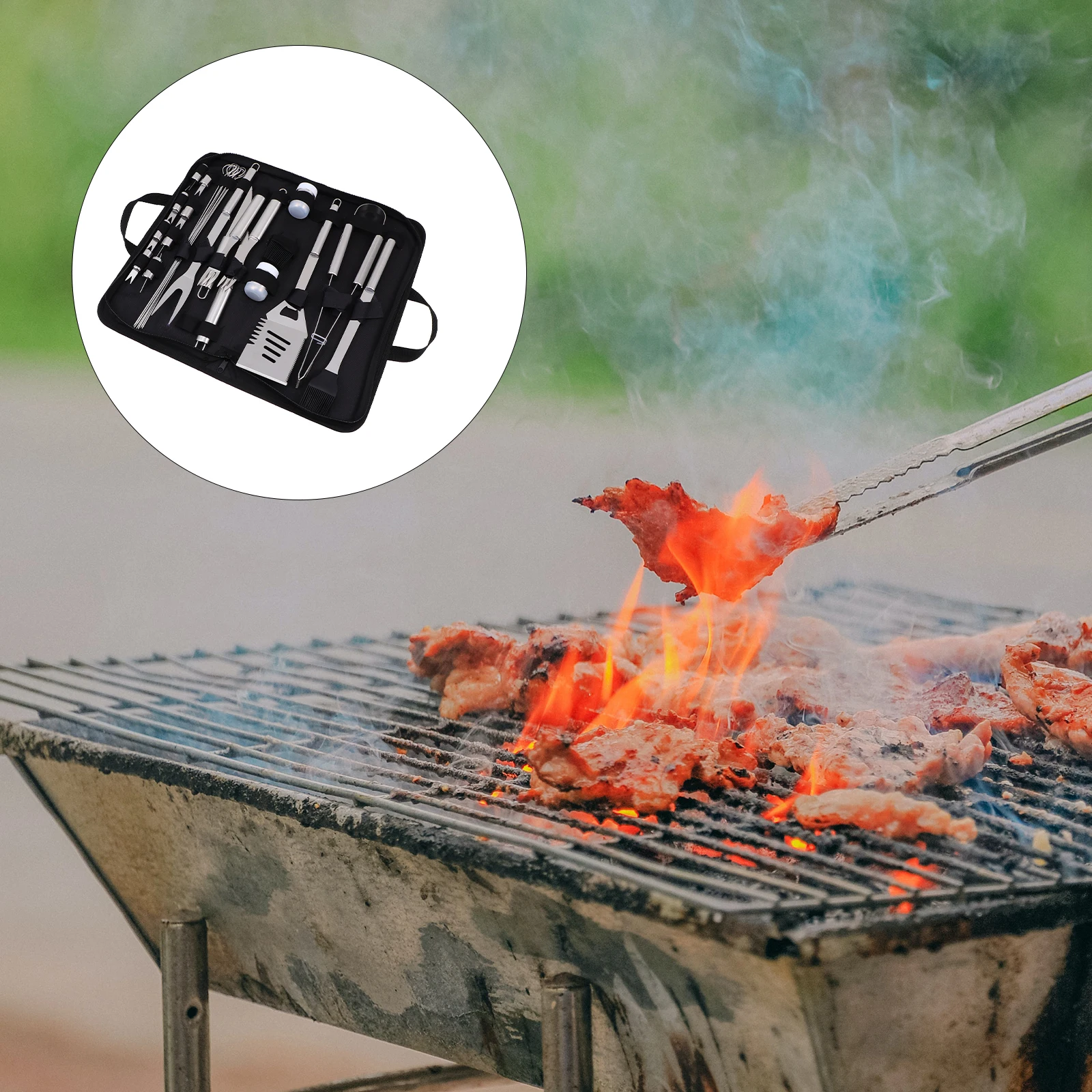 1Set Stainless Steel Bbq Tools Outdoor Barbecue Utensils Set Fork Cutter Brush Shovel Portable Compact Lightweight Durable For
1Set Stainless Steel Bbq Tools Outdoor Barbecue Utensils Set Fork Cutter Brush Shovel Portable Compact Lightweight Durable For