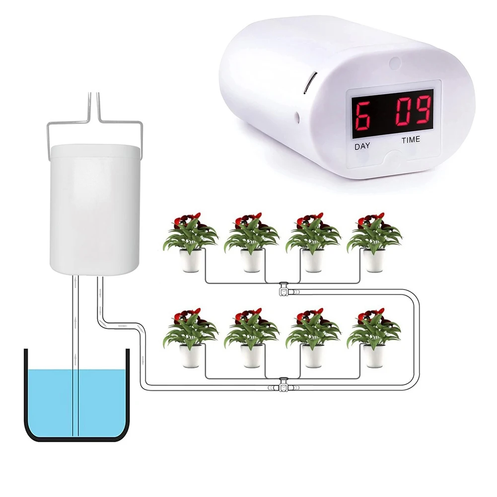 Automatic Plant Flower Watering Pump 2/8/16 Heads Pump Timer System Kit Flowers Plants Home Sprinkler Garden Self-Watering Tool
Automatic Plant Flower Watering Pump 2/8/16 Heads Pump Timer System Kit Flowers Plants Home Sprinkler Garden Self-Watering Tool