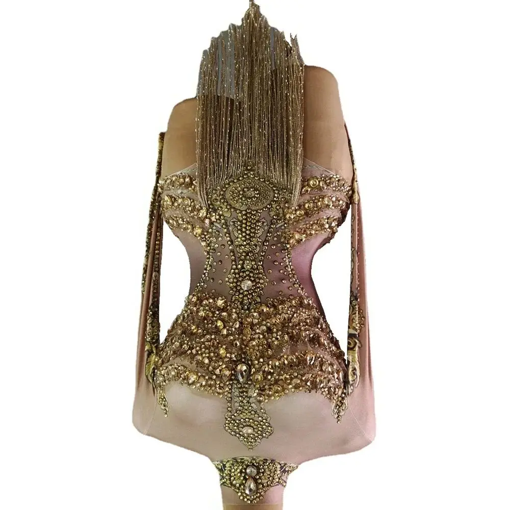 Gold Crystals Party Leotard Women Rhinestones Performance Dance Costume Stage Wear Club Outfit Sexy Tassel Bodysuit
Gold Crystals Party Leotard Women Rhinestones Performance Dance Costume Stage Wear Club Outfit Sexy Tassel Bodysuit