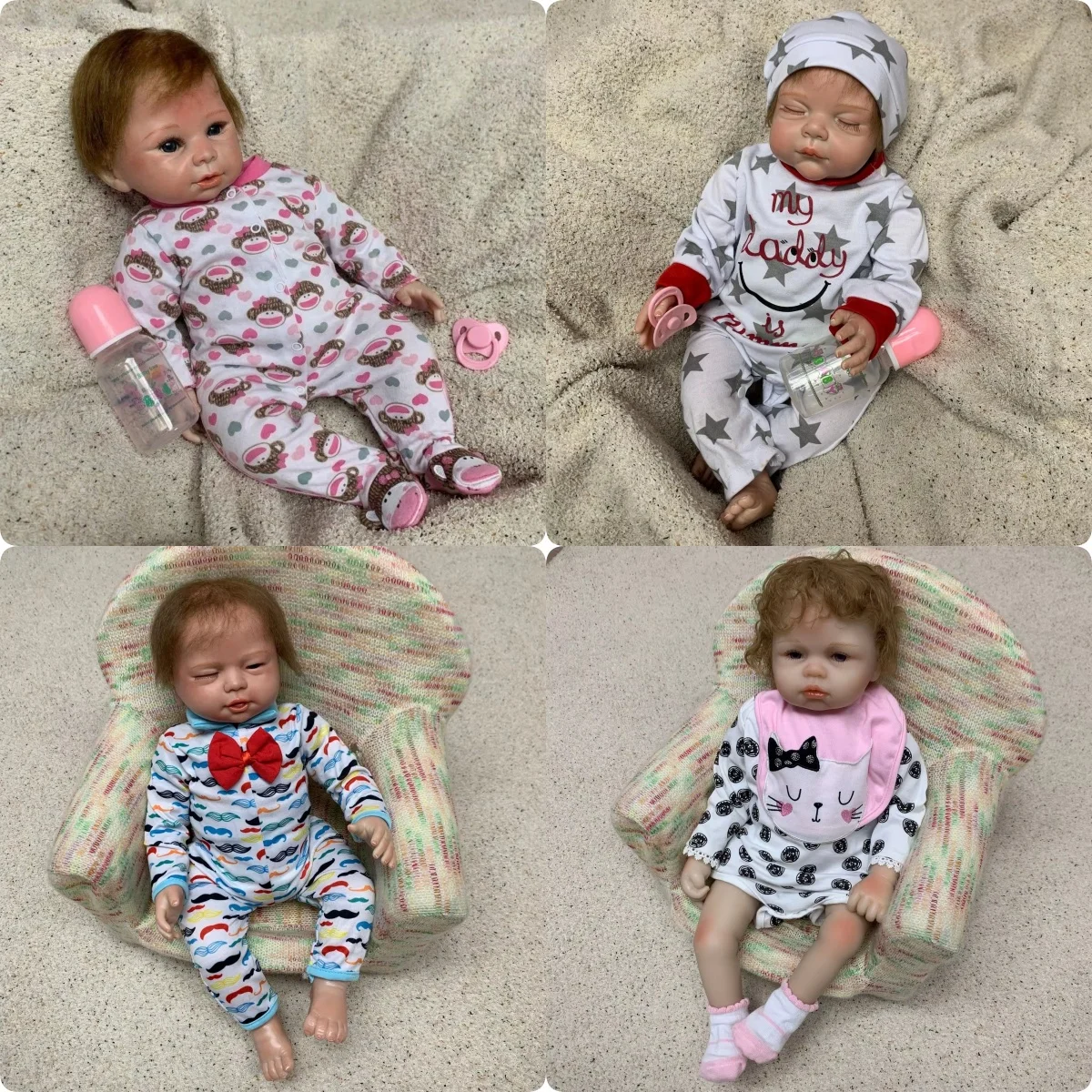 AWW! 18-20 Inch Painted Reborn Toddler Doll With Rooted Hair Handmad Doll Toy Lifelike Realistic Doll Toy Boneca Brinquedo
AWW! 18-20 Inch Painted Reborn Toddler Doll With Rooted Hair Handmad Doll Toy Lifelike Realistic Doll Toy Boneca Brinquedo