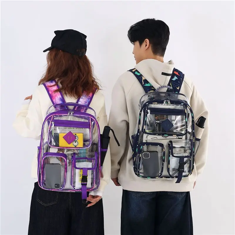 PVCBackpack student bag Transparent backpack largwithe capacity graffiti color trend PVC transparent bag travel storage bag
PVCBackpack student bag Transparent backpack largwithe capacity graffiti color trend PVC transparent bag travel storage bag
