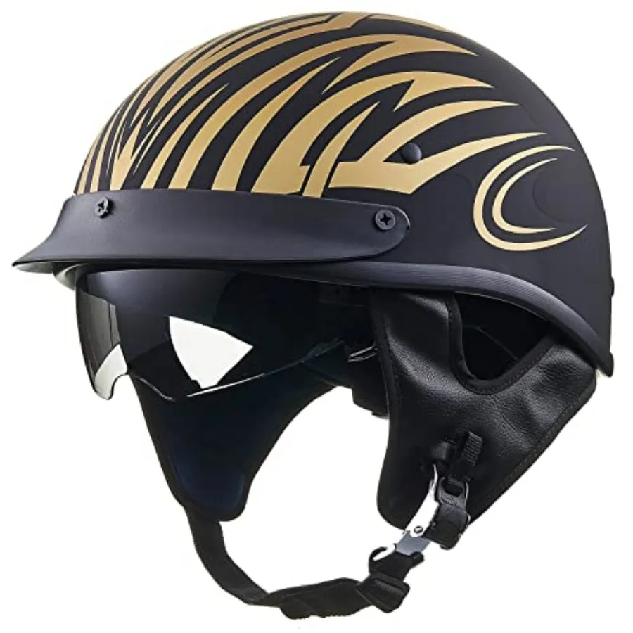 Half Helmet Open Face Motorcycle Helmets for Moped Cruiser Scooter with Sun Visor DOT Approved Model-210V X-Large
Half Helmet Open Face Motorcycle Helmets for Moped Cruiser Scooter with Sun Visor DOT Approved Model-210V X-Large
