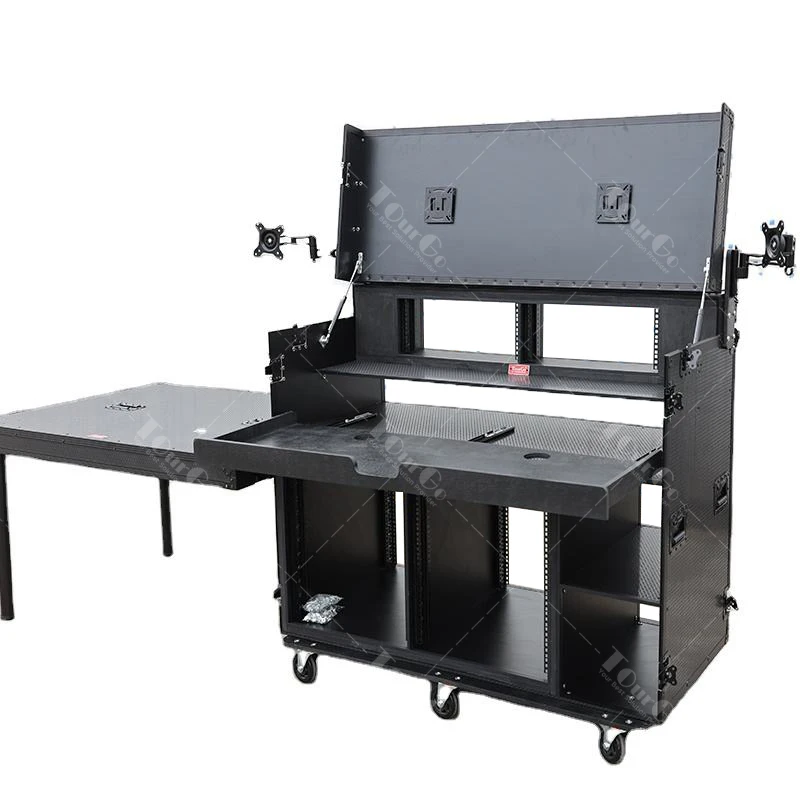 Portable Workstation Video Editing Equipment Broadcast Monitor Tool Flight Case with 2pcs Laptop Arms
Portable Workstation Video Editing Equipment Broadcast Monitor Tool Flight Case with 2pcs Laptop Arms
